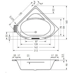 Steinkamp Life Eckbadewanne 150 X 150 Cm -Steinkamp hersteller megabad sortiment badewannen architekt eckbadewannen 1118323