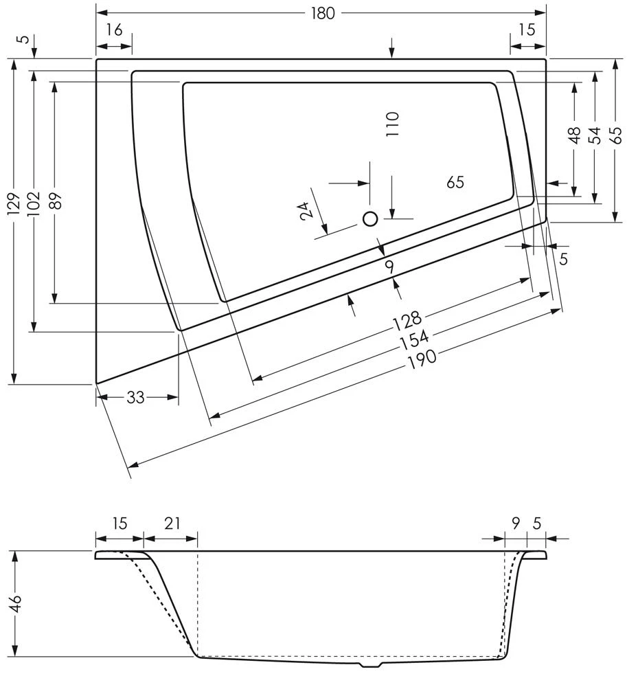 Steinkamp Life Eckbadewanne 180 x 130/65 cm Ecke links Steinkamp Life Eckbadewanne 180 X 130/65 Cm Ecke Links -Steinkamp hersteller megabad sortiment badewannen architekt eckbadewannen 509094