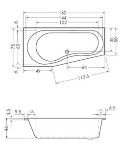 Steinkamp Life Raumsparbadewanne 160 X 75/50 Cm Rechts -Steinkamp hersteller megabad sortiment badewannen architekt raumsparwannen 509088
