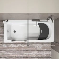 Steinkamp Easy Entry Badewanne 180 X 80 Cm Mit Glastür Links, Trio Ablauf Und Styrodurverkleidung -Steinkamp hersteller megabad sortiment badewannen steinkamp tuer 1405690