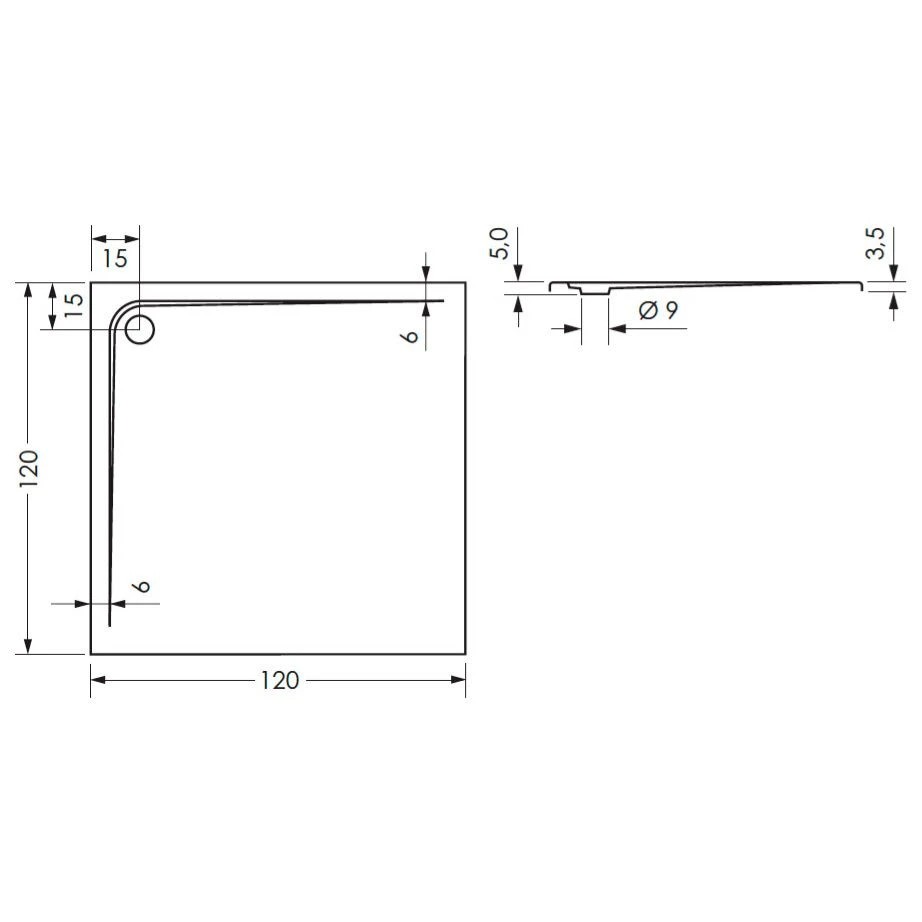 Steinkamp Plan Duschwanne 120 x 120 cm superflach Steinkamp Plan Duschwanne 120 X 120 Cm Superflach -Steinkamp hersteller megabad sortiment duschwannen steinkamp plan 1626660