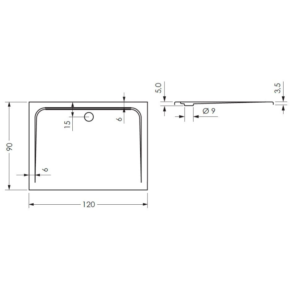 Steinkamp Plan Duschwanne 120 x 90 cm superflach Steinkamp Plan Duschwanne 120 X 90 Cm Superflach -Steinkamp hersteller megabad sortiment duschwannen steinkamp plan 1626672
