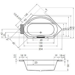 Steinkamp Life Eckbadewanne 145 X 145 Cm Ohne Ecke, Mit Aquapunktur -Steinkamp hersteller steinkamp badewannen mit whirlsystem life 3570695