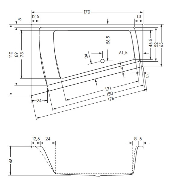 Steinkamp Life Eckbadewanne 170 x 110/65 cm mit Aquapunktur, Ecke links Steinkamp Life Eckbadewanne 170 X 110/65 Cm Mit Aquapunktur, Ecke Links -Steinkamp hersteller steinkamp badewannen mit whirlsystem life 3570713