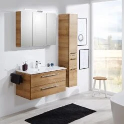 Steinkamp Life 2.0 Spiegelschrank 100 Cm Mit LED Aufsatzleuchte -Steinkamp hersteller steinkamp badmoebel life 2 spiegelschraenke 3442121