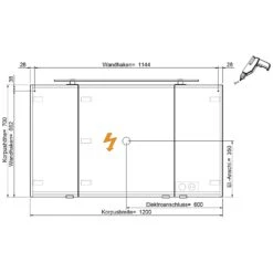 Steinkamp Life 2.0 Spiegelschrank 120 Cm Mit LED Aufsatzleuchte -Steinkamp hersteller steinkamp badmoebel spiegelschraenke life 2 3575777