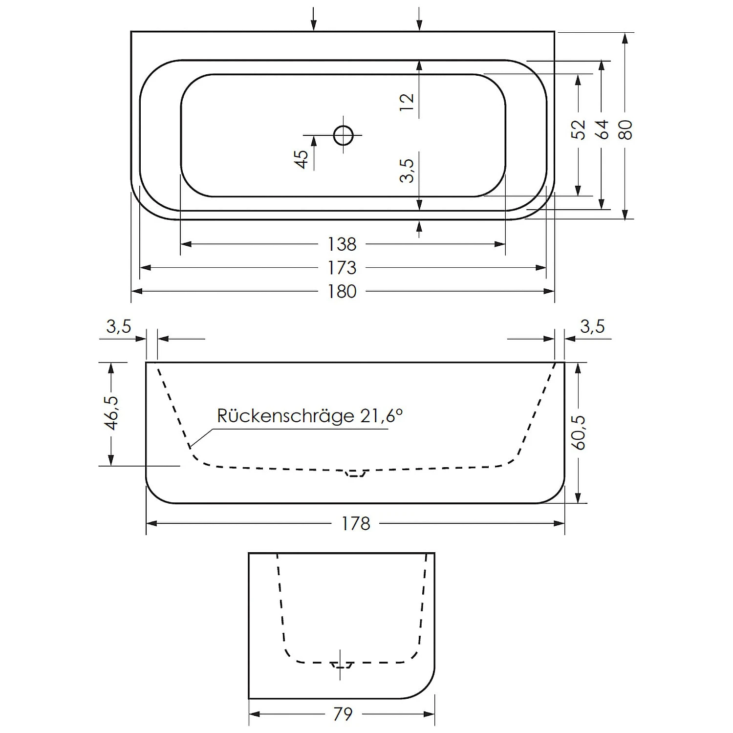 Steinkamp Living Vorwand-Badewanne 180 x 80 cm Steinkamp Living Vorwand-Badewanne 180 X 80 Cm -Steinkamp hersteller steinkamp freistehende badewanne living vorwand 2665225