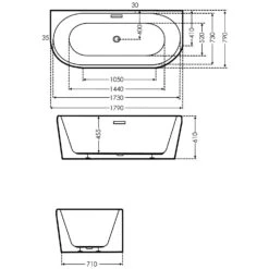 Steinkamp Loft Vorwand-Badewanne 180 X 80 Cm -Steinkamp hersteller steinkamp freistehende badewanne loft vorwand 3631787