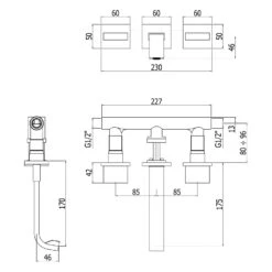 Steinkamp Lifestyle 3-Loch-Unterputz-Waschtischarmatur Inkl. Grundkörper -Steinkamp steinkamp badarmaturen cubo waschtisch 3 loch 5327345