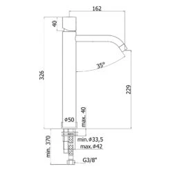 Steinkamp Living Waschtisch-Einhebelmischer XXL Für Schalenbecken -Steinkamp steinkamp badarmaturen light waschtisch waschtischarmatur ohne 5327363