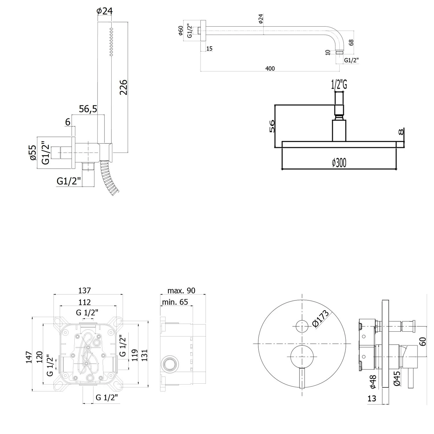 Steinkamp Living Unterputz-Brausekomplett-Set Steinkamp Living Unterputz-Brausekomplett-Set -Steinkamp steinkamp badarmaturen zubehoer brausekomplett set nr 5880244