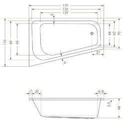 Steinkamp Life Eckbadewanne 170 X 110 Cm Asymmetrisch Rechts -Steinkamp steinkamp badewannen eckbadewannen life 170 x 4019219