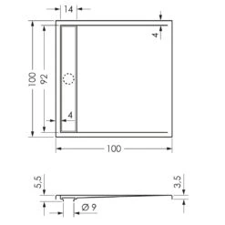 Steinkamp Living Duschwanne 100 X 100 Cm Mit Ablaufrinne, Superflach -Steinkamp steinkamp badewannen import life duschwanne mit 6446731