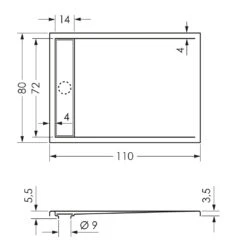 Steinkamp Living Duschwanne 110 X 80 Cm Mit Ablaufrinne, Superflach -Steinkamp steinkamp badewannen import life duschwanne mit 6446740