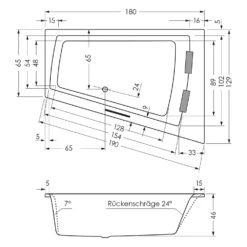 Steinkamp Life Eckbadewanne Mit Whirlsystem 180 X 130/65 Cm, Ecke Links, Inkl. Viega Multiplex M5 -Steinkamp steinkamp badewannen mit whirlpool life eckbadewanne 8534413