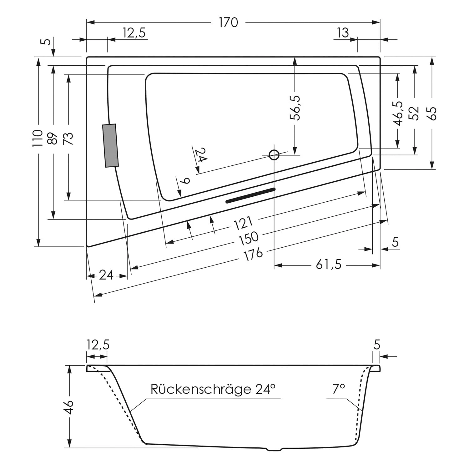 Steinkamp Life Eckbadewanne mit Whirlsystem 170 x 110/65 cm, Ecke rechts, inkl. Viega Multiplex M5 Steinkamp Life Eckbadewanne Mit Whirlsystem 170 X 110/65 Cm, Ecke Rechts, Inkl. Viega Multiplex M5 -Steinkamp steinkamp badewannen mit whirlpool life eckbadewanne 8534431