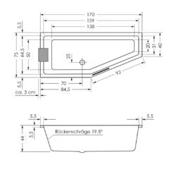 Steinkamp Life Raumsparbadewanne 170 X 75 Cm Ausführung Rechts 4 Steinkamp Life Raumsparbadewanne 170 X 75 Cm Ausführung Rechts -Steinkamp steinkamp badewannen raumsparwannen life raumsparbadewanne 170 6465137