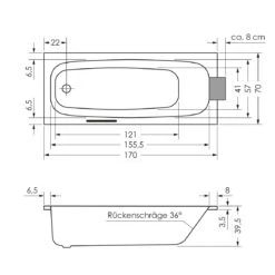 Steinkamp Life Badewanne 170 X 70 Cm