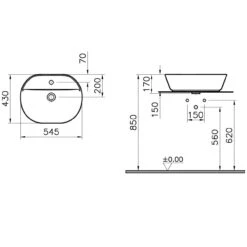 Steinkamp Value Aufsatzwaschtisch 54,5 X 43 Cm Mit Überlauf -Steinkamp steinkamp badkeramik aufsatzwaschtische value 54 x 7079895