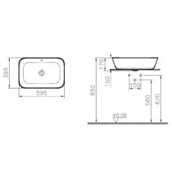 Steinkamp Value Aufsatzwaschtisch 59,5 X 39,5 Cm Mit Überlauf -Steinkamp steinkamp badkeramik aufsatzwaschtische value 59 x 7079805