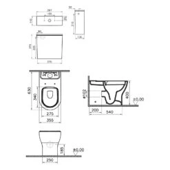 Steinkamp Living 2.0 Stand-WC Tiefspüler Für Kombination, Ohne Spülrand