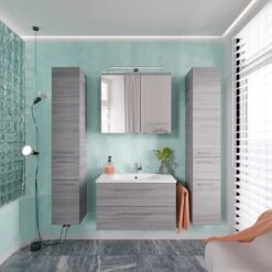 Steinkamp Joy 2.0 Hochschrank 30 Cm Mit 2 Türen Und 1 Auszug, Anschlag Links -Steinkamp steinkamp badmoebel joy 2 hochschraenke hochschrank 9087737