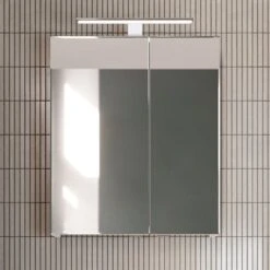 Steinkamp Joy 2.0 Spiegelschrank 60 Cm Mit 2 Türen Und LED-Aufsatzleuchte -Steinkamp steinkamp badmoebel joy 2 spiegelschraenke spiegelschrank 7957501