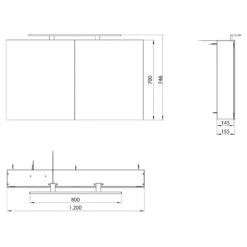 Steinkamp Joy Spiegelschrank 120 Cm Mit LED Aufsatzleuchte -Steinkamp steinkamp badmoebel joy 2 spiegelschrank 120 4843880