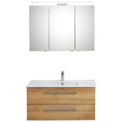 Steinkamp Life 2.0 Badmöbel Set 101 Cm Mit LED-Spiegelschrank