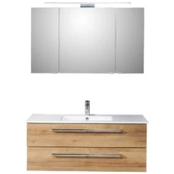 Steinkamp Life 2.0 Badmöbel Set 121 Cm Mit LED-Spiegelschrank