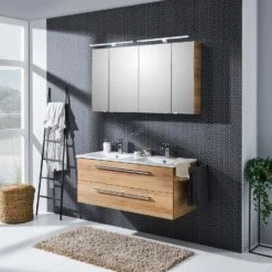 Steinkamp Life 2.0 Badmöbel Set 121 Cm Mit LED-Spiegelschrank, Doppelwaschtisch -Steinkamp steinkamp badmoebel life 2 moebelsets waschtischkombination 8357965