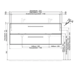 Steinkamp Life 2.0 Badmöbel Set 121 Cm Mit LED-Spiegelschrank, Doppelwaschtisch -Steinkamp steinkamp badmoebel life 2 moebelsets waschtischkombination 8357983