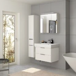 Steinkamp Living 2.0 / GROHE Cube Waschtisch 80 Cm Mit Unterschrank 77 Cm Inkl. Raumsparsiphon 4 Steinkamp Living 2.0 / GROHE Cube Waschtisch 80 Cm Mit Unterschrank 77 Cm Inkl. Raumsparsiphon -Steinkamp steinkamp badmoebel living 2 grohe waschtisch 5165690