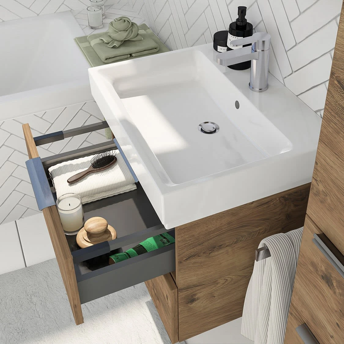 Steinkamp Living 2.0 / GROHE Cube Waschtisch 60 cm mit Unterschrank 57 cm inkl. Raumsparsiphon Steinkamp Living 2.0 / GROHE Cube Waschtisch 60 Cm Mit Unterschrank 57 Cm Inkl. Raumsparsiphon -Steinkamp steinkamp badmoebel living 2 grohe waschtisch 5165777
