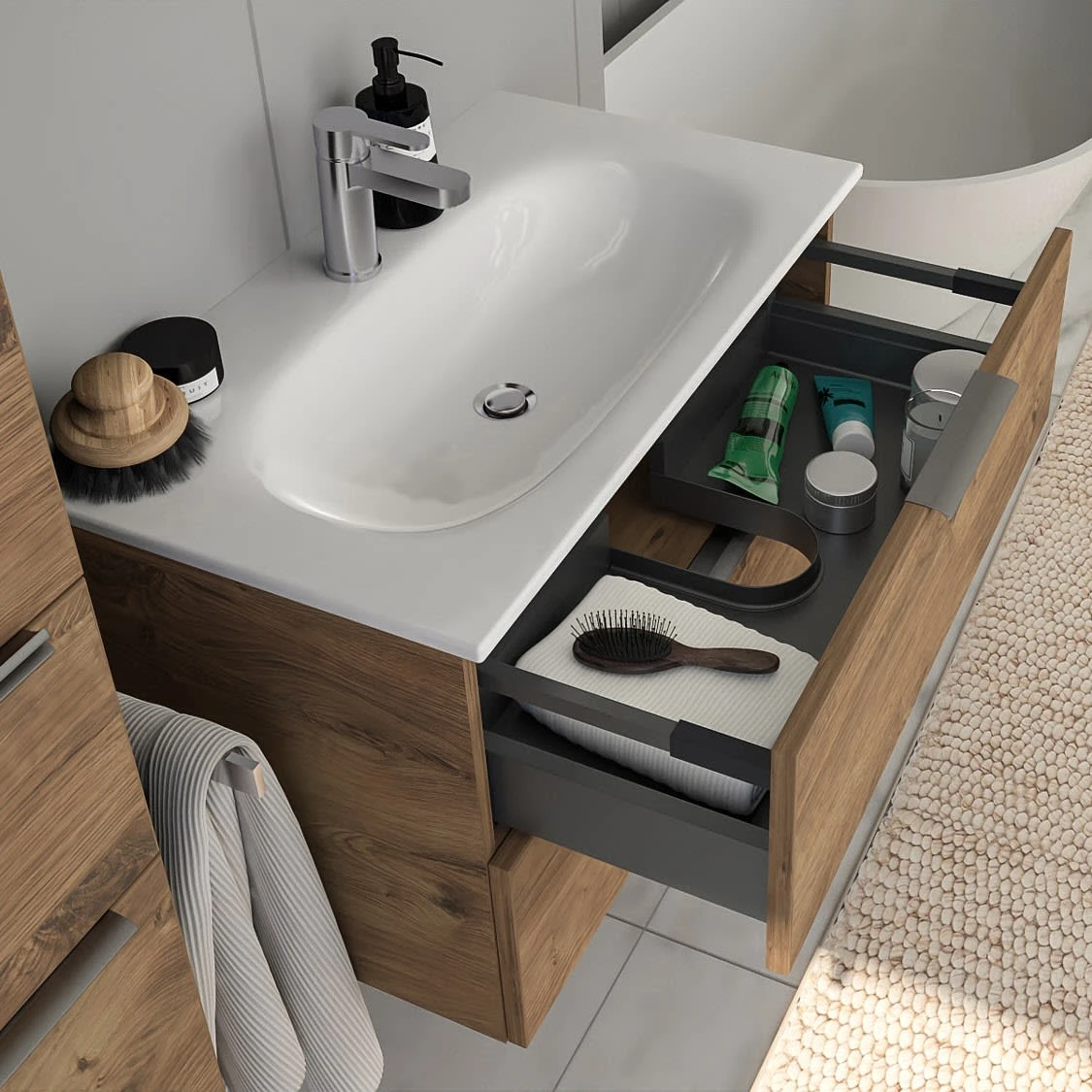Steinkamp Living 2.0 / GROHE Essence Badmöbel Set 80 cm mit Spiegelschrank Steinkamp Living 2.0 / GROHE Essence Badmöbel Set 80 Cm Mit Spiegelschrank -Steinkamp steinkamp badmoebel living 2 moebelsets mit 8447224
