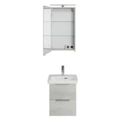 Steinkamp Living 2.0 / Villeroy & Boch Subway 3.0 Badmöbel Set 50 Cm Mit Spiegelschrank -Steinkamp steinkamp badmoebel living 2 sets mit 12464972