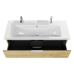 Steinkamp Living 2.0 / Villeroy & Boch Venticello CeramicPlus Badmöbel Set 120 Cm Mit Spiegelschrank, 2 Drehtüren -Steinkamp steinkamp badmoebel living 2 sets mit 12465272