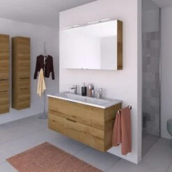 Steinkamp Living 2.0 Spiegelschrank 120 Cm Mit 2 Drehtüren, Inkl. 2 LED-Aufsatzleuchten -Steinkamp steinkamp badmoebel living 2 spiegelschraenke spiegelschrank 4249339