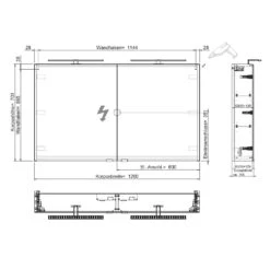 Steinkamp Living 2.0 Spiegelschrank 120 Cm Mit 2 Drehtüren, Inkl. 2 LED-Aufsatzleuchten -Steinkamp steinkamp badmoebel living 2 spiegelschraenke spiegelschrank 4250401