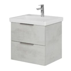 Steinkamp Living 2.0 Waschtischunterschrank 51 Cm Mit Villeroy & Boch Subway 3.0 Waschtisch 55 Cm CeramicPlus Ohne Überlauf