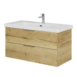 Steinkamp Living 2.0 Waschtischunterschrank 95 Cm Mit Villeroy & Boch Subway 3.0 Waschtisch 100 Cm Mit Überlauf