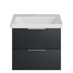 Steinkamp Living 2.0 Waschtischunterschrank 56 Cm Mit Villeroy & Boch Subway 3.0 Waschtisch 60 Cm Ohne Hahnloch, Ohne Überlauf