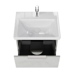 Steinkamp Living 2.0 Waschtischunterschrank 51 Cm Mit Villeroy & Boch Subway 3.0 Waschtisch 55 Cm CeramicPlus Ohne Überlauf -Steinkamp steinkamp badmoebel living 2 villeroy boch 12325767