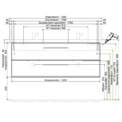 Steinkamp Living 2.0 Waschtischunterschrank 125 Cm Für Villeroy & Boch Subway 3.0 Doppelwaschtisch 130 Cm -Steinkamp steinkamp badmoebel living 2 waschtischunterschraenke waschtischunterschrank 12394468