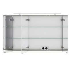 Steinkamp Living 2.0 Spiegelschrank 100 Cm Mit 3 Drehtüren, Inkl. LED-Aufsatzleuchte