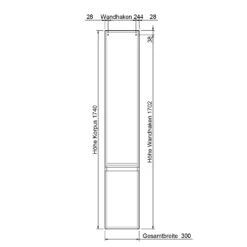 Steinkamp Value Hochschrank 174 Cm Mit 2 Türen, Anschlag Links -Steinkamp steinkamp badmoebel value hochschraenke hochschrank 174 6928967
