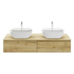 Steinkamp Value Waschtischkonsole 151 Cm Mit 2 Auszügen, Für 2 Waschtische