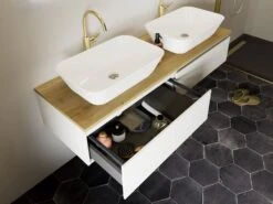 Steinkamp Value Waschtischkonsole 151 Cm Mit 2 Auszügen, Für 2 Waschtische -Steinkamp steinkamp badmoebel value waschtischkonsolen 151 cm 9254996