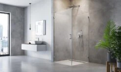 Steinkamp Life Drehtür Mit Seitenwand Sondermaß Bis 100 X 160 Cm, Anschlag Links Inkl. Easypearl, Mittig Mattiert -Steinkamp steinkamp duschabtrennungen life drehtuer mit seitenwand 10803422