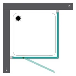 Steinkamp Lifestyle Drehtür Mit Seitenwand 90 X 90 Cm Anschlag Links Inkl. Easypearl, Mittig Mattiert -Steinkamp steinkamp duschabtrennungen lifestyle drehtuer mit seitenwand 6130585
